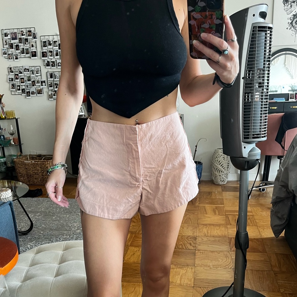 Zara High Rise Light Pink Shorts